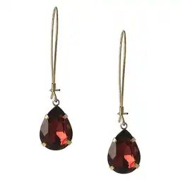 Wehkamp Otazu gold plated oorbellen met Swarovksi kristallen Ida Warm Amethyst aanbieding