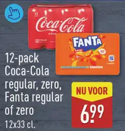 ALDI Coca-Cola Regular, Zero, Fanta regular of Zero aanbieding