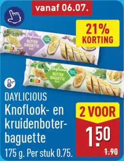 ALDI Dayicion Knoflook en kruidenboter baguette aanbieding