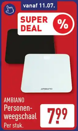 ALDI Ambiano Personenweegschaal aanbieding
