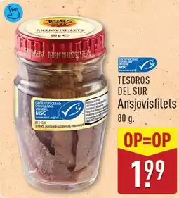 ALDI Tesoros Del Sur Ansjovisfilets aanbieding