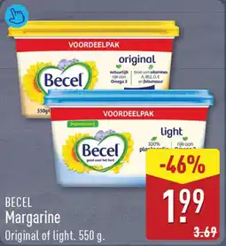 ALDI Becel Margarine Original of light aanbieding