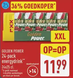 ALDI Golden Power Energydrink XXL aanbieding