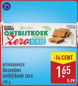 ALDI Koek & Bakker Gesneden ontbijtkoek zero aanbieding
