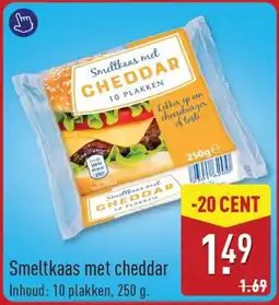 ALDI Smeltkaas met cheddar aanbieding