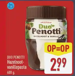 ALDI Duo Penotti Hazelnoot Vanilla Pasta aanbieding