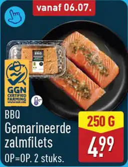ALDI BBQ Gemarineerde Zalmfilets aanbieding