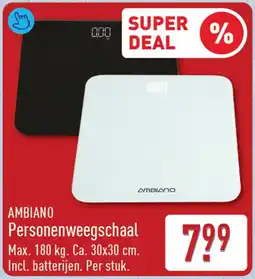 ALDI Ambiano Personenweegschaal aanbieding