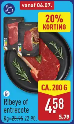 ALDI Ribeye of Entrecote aanbieding