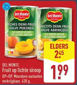 ALDI Del monte fruit op lichte siroop aanbieding