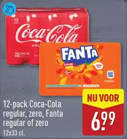ALDI Coca-Cola Regular, Zero, Fanta Regular of Zero aanbieding