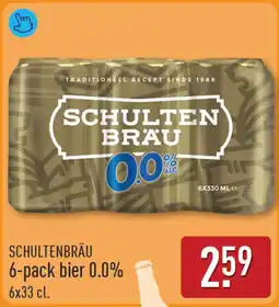 ALDI Schultenbräu 6-pack bier 0.0% aanbieding