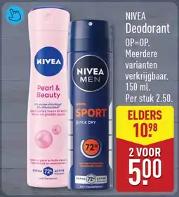 ALDI Nivea deodorant aanbieding