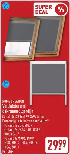 ALDI Home creation Verduisterend dakraamrolgordijn aanbieding