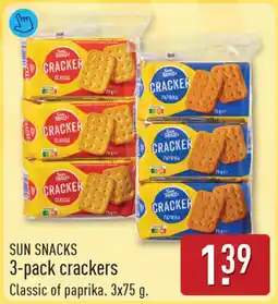 ALDI Sun Snacks 3-pack crackers aanbieding