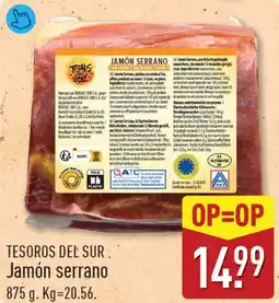 ALDI Tesoros Del Sur Jamón Serrano aanbieding