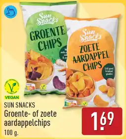 ALDI Sun Snacks Groente of zoete aardappelchips aanbieding