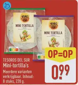 ALDI Tesoros Del Sur Mini-Tortilla's aanbieding