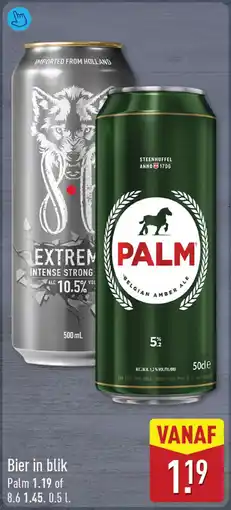 ALDI Bier in blik aanbieding