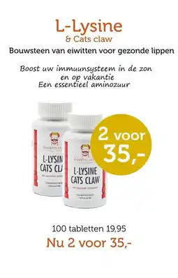 De Rode Pilaren L-Lysine & Cats claw aanbieding