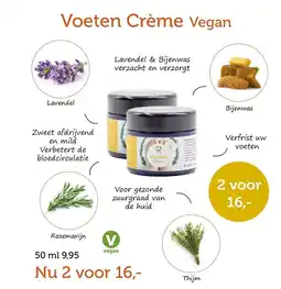 De Rode Pilaren Voeten Crème Vegan aanbieding
