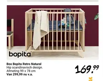 Van Asten BabySuperstore Box Bopita Retro Natural 99 x 78 cm aanbieding