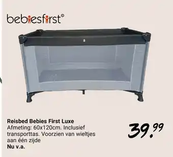 Van Asten BabySuperstore Reisbed Bebies First Luxe 60 x 120cm aanbieding