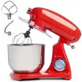 Bol.com KitchenBrothers Keukenrobot - Keukenmachine - 6,2L Mengkom - 1800W - Keukenmixer - Aluminium - Rood aanbieding