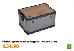 Obelink Obelink opvouwbare opbergbox - 58 x 39 x 33 cm aanbieding