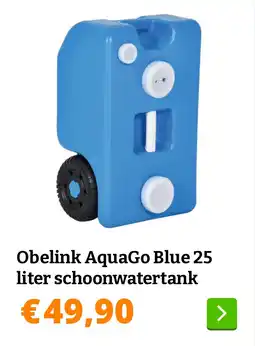 Obelink Obelink AquaGo Blue 25 liter schoonwatertank aanbieding