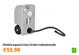 Obelink Obelink AquaGo Grey 25 liter vuilwatertank aanbieding