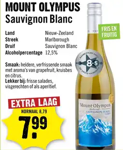 Dirck 3 Mount Olympus Marlborough Sauvignon Blanc 75 cl aanbieding