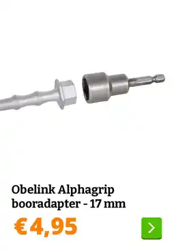 Obelink Obelink Alphagrip booradapter - 17 mm aanbieding