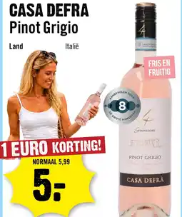 Dirck 3 Casa Defra Pinot Grigio Rose 75 cl aanbieding