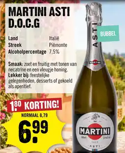 Dirck 3 Martini Asti Dolce 75 cl aanbieding