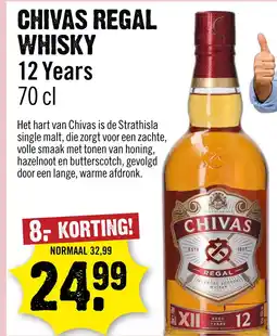 Dirck 3 Chivas Regal 12 years Whisky 70 cl aanbieding