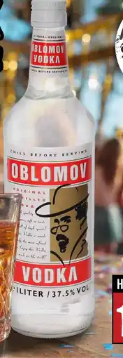 Dirck 3 Oblomov Vodka HELE LITER aanbieding