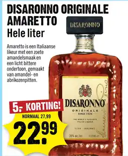 Dirck 3 Disaronno Amaretto 100 cl aanbieding