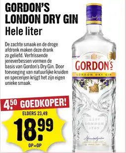 Dirck 3 Gordon's London Dry Gin 100 cl aanbieding