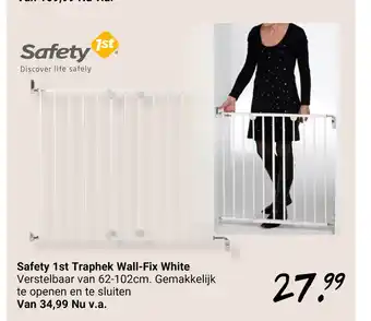 Van Asten BabySuperstore Safety 1st Traphek Wall-Fix White 62-102 cm aanbieding