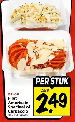 Vomar Voordeelmarkt Filet americain speciaal of carpaccio aanbieding