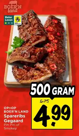 Vomar Voordeelmarkt Boer'n land spareribs gegaard aanbieding