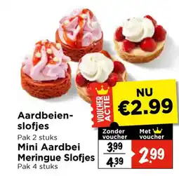 Vomar Voordeelmarkt Aardbeien slofjes mini aardbei meringue slofjes aanbieding