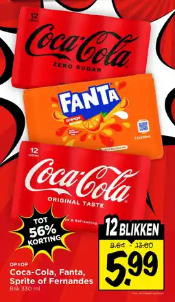 Vomar Voordeelmarkt Coca-Cola, Fanta, Sprite of Fernandes aanbieding