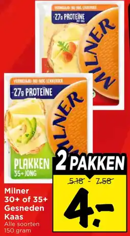Vomar Voordeelmarkt Milner 30+ of 35+ Gesneden Kaas aanbieding