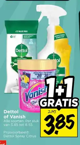 Vomar Voordeelmarkt Dettol of Vanish aanbieding