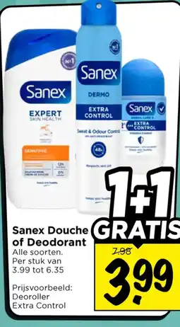 Vomar Voordeelmarkt Sanex douche of deodorant aanbieding