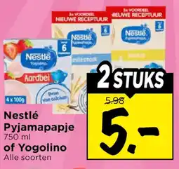 Vomar Voordeelmarkt Nestlé pyjamapapje of yogolino aanbieding