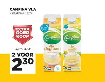 Jumbo Campina vla 1 liter aanbieding