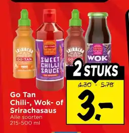 Vomar Voordeelmarkt Go tan chili , wok of srirachasaus aanbieding